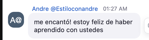 Message from Andre